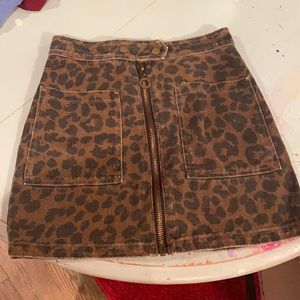 Cheetah print skirt